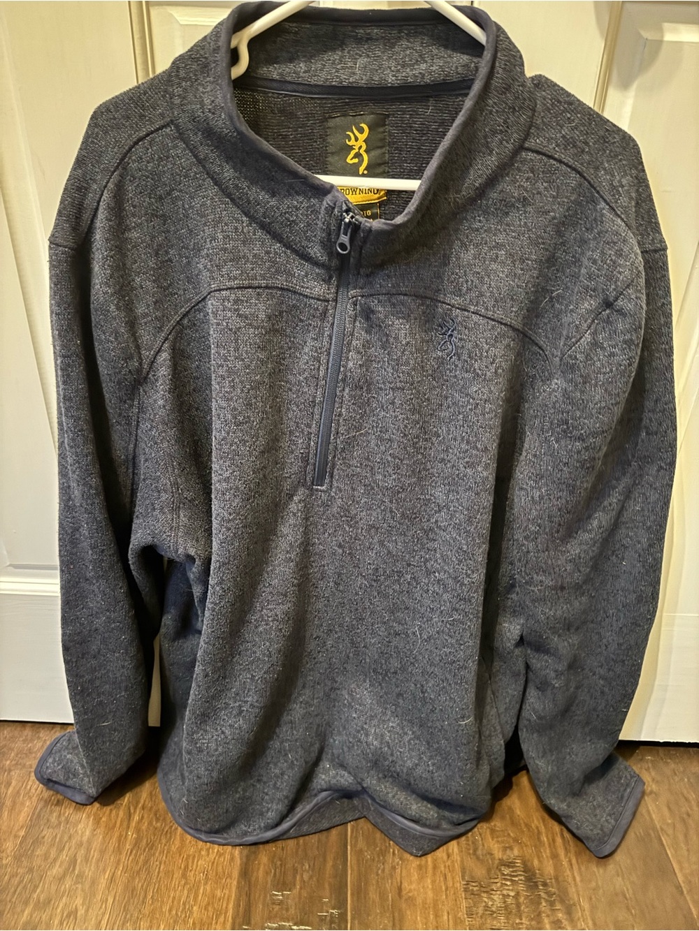 Browning 100% Polyester Men's Gray Quarter-Zip Fleece Sweater XXL